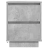 2 db betonszürke éjjeliszekrény LED-fényekkel 38x34x50 cm