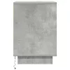 2 db betonszürke éjjeliszekrény LED-fényekkel 38x34x50 cm
