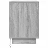 2 db szürke sonoma éjjeliszekrények LED világítással 38x34x50cm