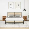 2 db antik fa éjjeliszekrények LED világítással 38x34x50 cm
