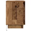 2 db antik fa éjjeliszekrények LED világítással 38x34x50 cm
