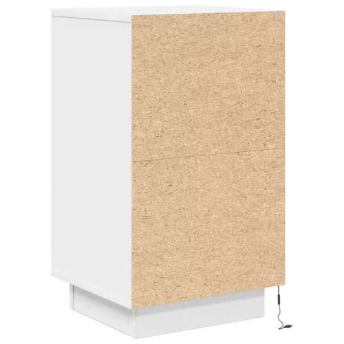 Éjjeliszekrény LED világítással Fehér 38x34x50 cm 38x34x65 cm