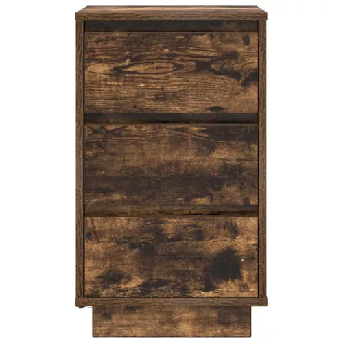 Füstös tölgy színű éjjeliszekrény LED-világítással 38x34x65 cm