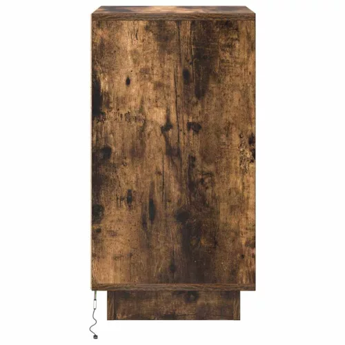 Füstös tölgy színű éjjeliszekrény LED-világítással 38x34x65 cm
