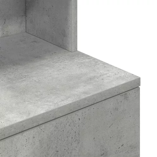 Betonszürke szerelt fa éjjeliszekrény 39x35x125 cm