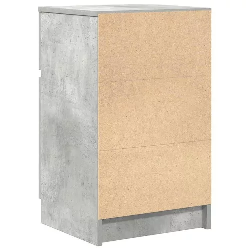 Betonszürke szerelt fa éjjeliszekrény 39x35x65 cm