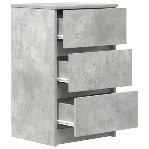 Betonszürke éjjeliszekrény 3 fiókos 39x35x65 cm