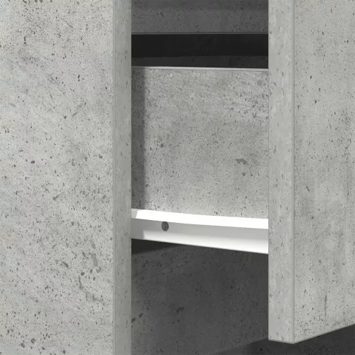 Betonszürke éjjeliszekrény 3 fiókos 39x35x65 cm