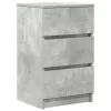 2 db betonszürke éjjeliszekrények 3 fiókkal 39x35x65 cm
