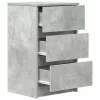 2 db betonszürke éjjeliszekrények 3 fiókkal 39x35x65 cm