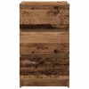 2 db antik fa éjjeliszekrények 3 fiókkal 39x35x65 cm
