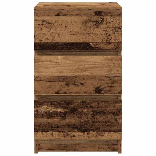 2 db antik fa éjjeliszekrények 3 fiókkal 39x35x65 cm