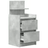Betonszürke éjjeliszekrény 2 fiókkal 38x34x80 cm