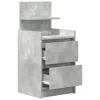 2 db betonszürke éjjeliszekrények 2 fiókkal 38x34x80 cm