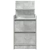 2 db betonszürke éjjeliszekrények 2 fiókkal 38x34x80 cm