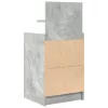 2 db betonszürke éjjeliszekrények 2 fiókkal 38x34x80 cm
