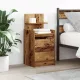 2 db antik fa színű éjjeliszekrények 2 fiókkal 38x34x80 cm
