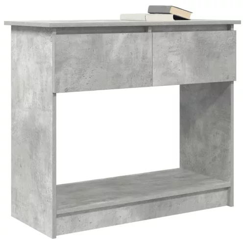 Betonszürke konzolasztal fiókokkal 85,5x38,5x74,5 cm