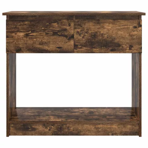 Füstös tölgy színű konzolasztal fiókokkal 85,5x38,5x74,5 cm