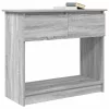 Szürke sonoma színű konzolasztal fiókokkal 85,5x38,5x74,5 cm