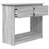 Szürke sonoma színű konzolasztal fiókokkal 85,5x38,5x74,5 cm