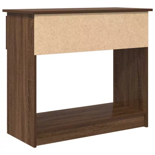 Barna tölgyszínű konzolasztal fiókokkal 85,5x38,5x74,5 cm