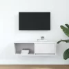 Fehér szerelt fa TV-szekrény 80x31x25,5 cm