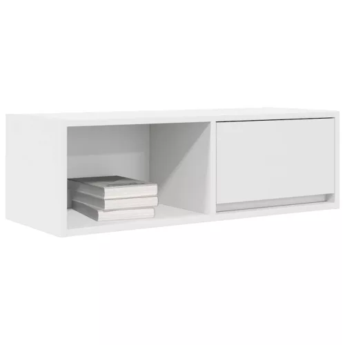 Fehér szerelt fa TV-szekrény 80x31x25,5 cm