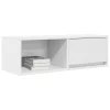 2 db fehér szerelt fa TV-szekrény 80x31x25,5 cm