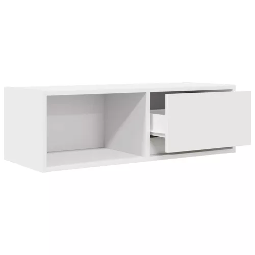 2 db fehér szerelt fa TV-szekrény 80x31x25,5 cm