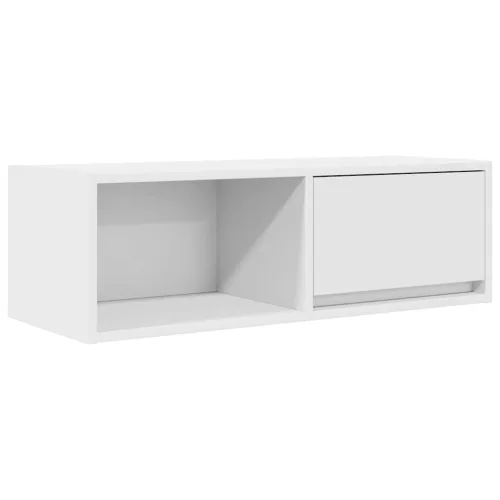 2 db fehér szerelt fa TV-szekrény 80x31x25,5 cm