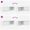 2 db fehér szerelt fa TV-szekrény 80x31x25,5 cm