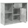 Betonszürke szerelt fa tálalószekrény fiókos 101x35x76 cm