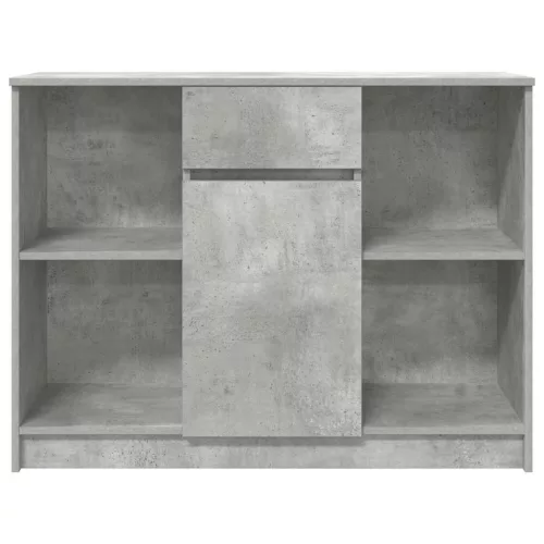 Betonszürke szerelt fa tálalószekrény fiókos 101x35x76 cm