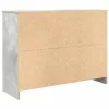 Betonszürke szerelt fa tálalószekrény fiókos 101x35x76 cm