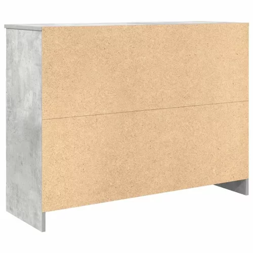 Betonszürke szerelt fa tálalószekrény fiókos 101x35x76 cm