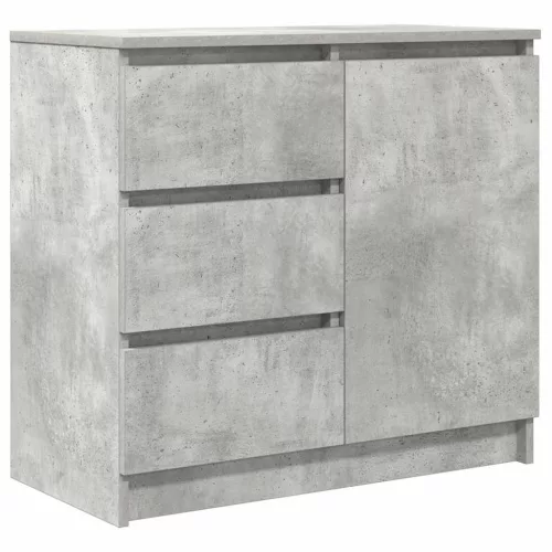Betonszürke szerelt fa tálalószekrény fiókos 71x35x65 cm