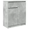 Betonszürke szerelt fa tálalószekrény fiókos 71x35x84 cm