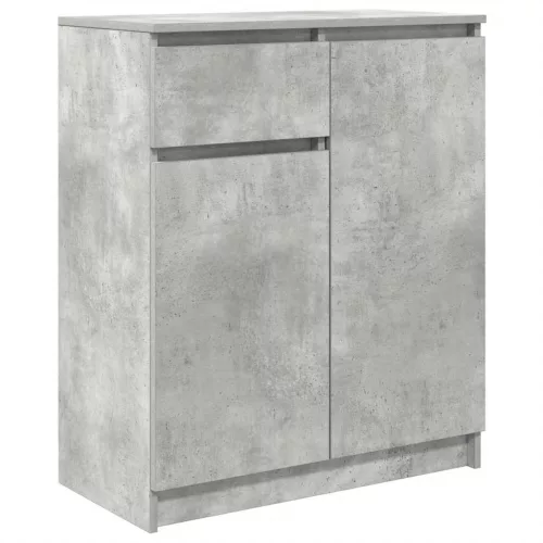 Betonszürke szerelt fa tálalószekrény fiókos 71x35x84 cm