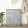 Betonszürke szerelt fa tálalószekrény fiókos 71x35x84 cm
