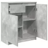Betonszürke szerelt fa tálalószekrény fiókos 71x35x84 cm
