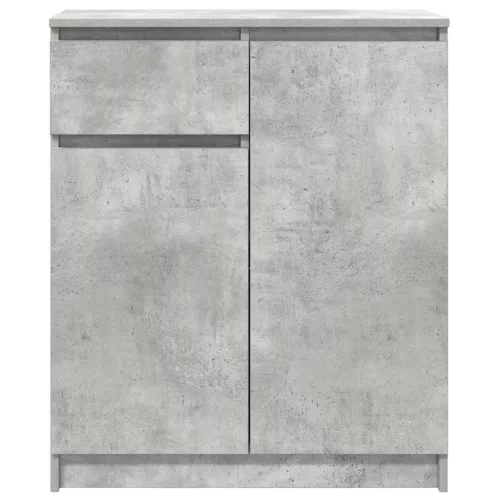 Betonszürke szerelt fa tálalószekrény fiókos 71x35x84 cm