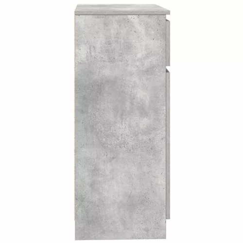 Betonszürke szerelt fa tálalószekrény fiókos 71x35x84 cm