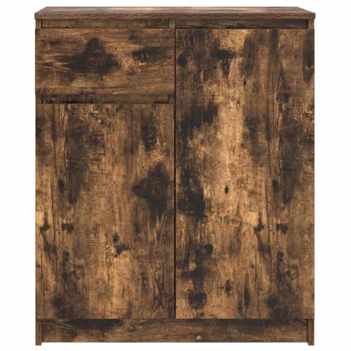 Füstölt tölgy szerelt fa tálalószekrény fiókos 71x35x84 cm