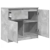 Betonszürke szerelt fa tálalószekrény fiókos 71x35x65 cm