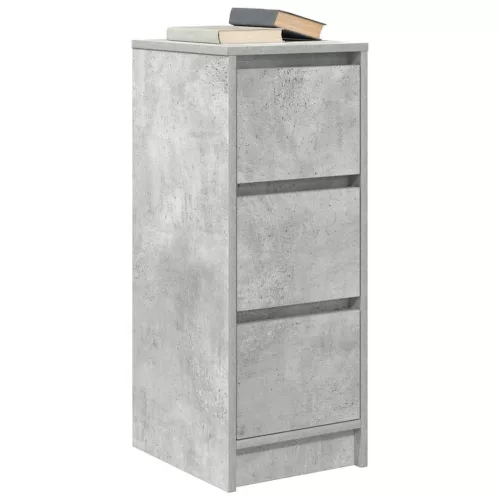 Betonszürke szerelt fa tálalószekrény 29,5x34x76 cm