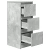 Betonszürke szerelt fa tálalószekrény 29,5x34x76 cm