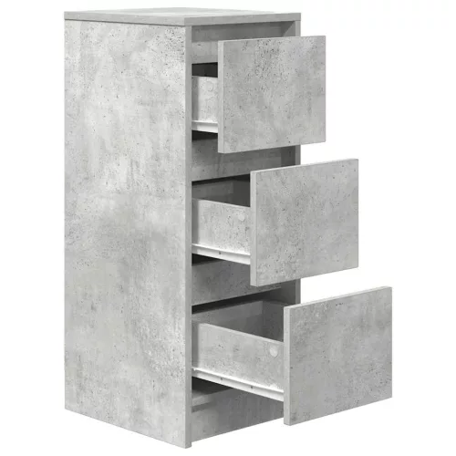 Betonszürke szerelt fa tálalószekrény 29,5x34x76 cm