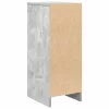 Betonszürke szerelt fa tálalószekrény 29,5x34x76 cm