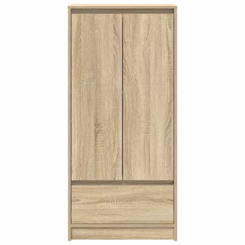 Sonoma-tölgy szerelt fa szekrény fiókkal 55,5x34x119,5 cm